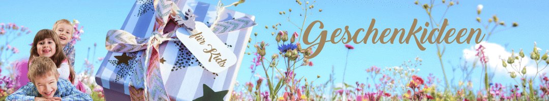 Geschenkpaket in Blumenwiese - für Kids