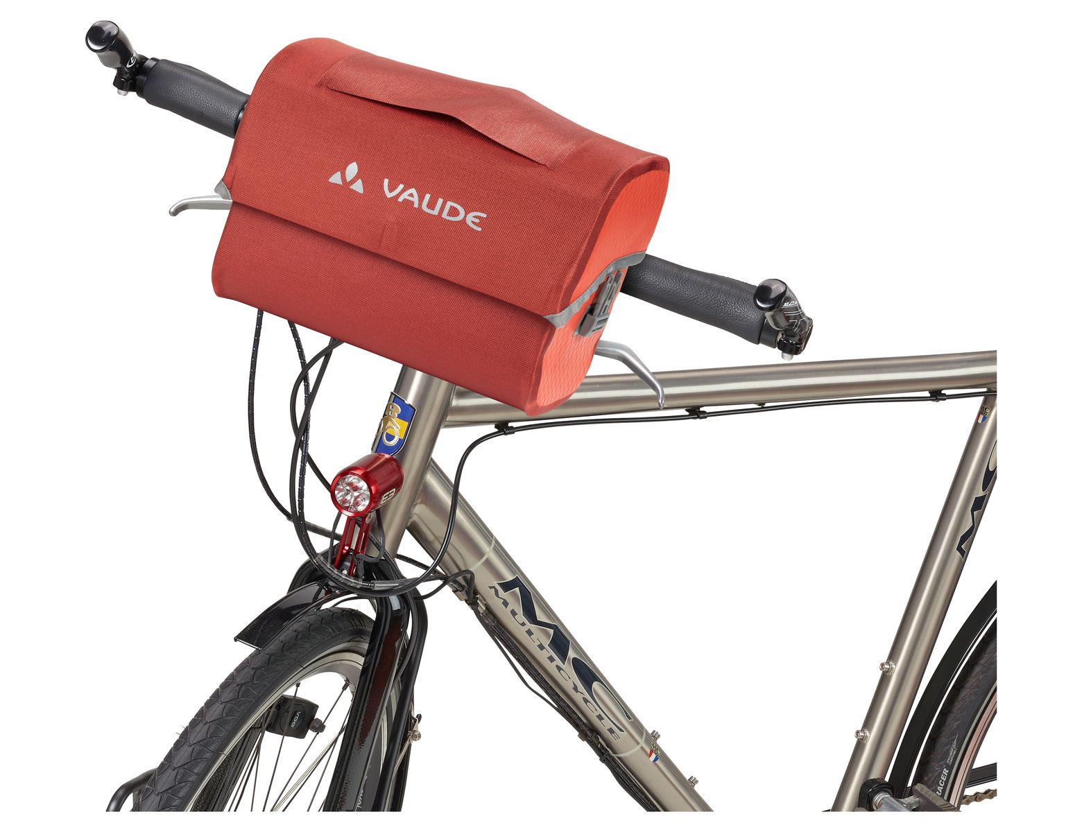 VAUDE Aqua Box Lenkertasche Fahrradtasche, rot, am Fahrradlenker