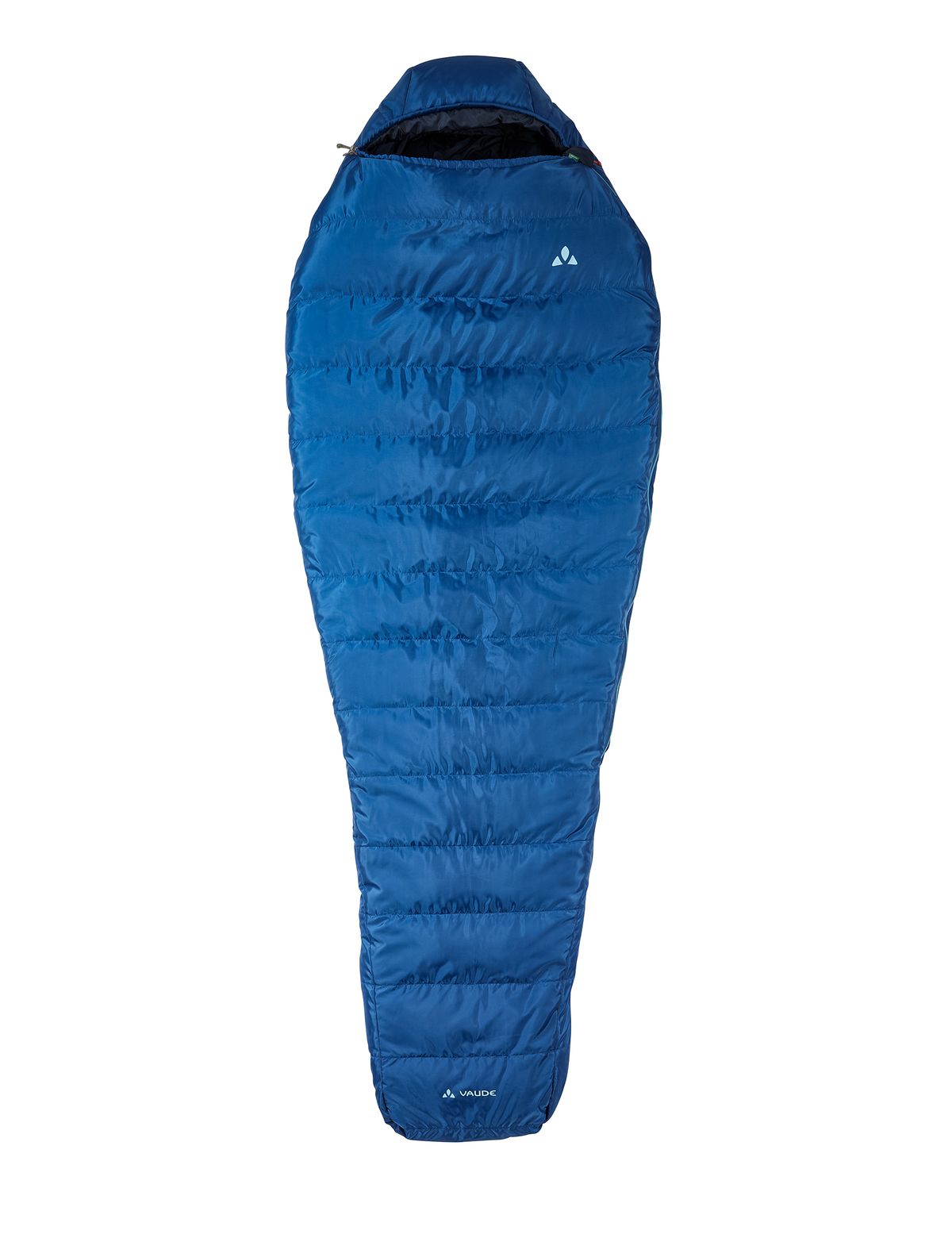 VAUDE Hochgrat 300 XL DWN - Leichter, extralanger Daunenschlafsack für Trekking, Radreisen und Hüttentouren, RV links, Ultramarine (mittelblau), vorne, geschlossen