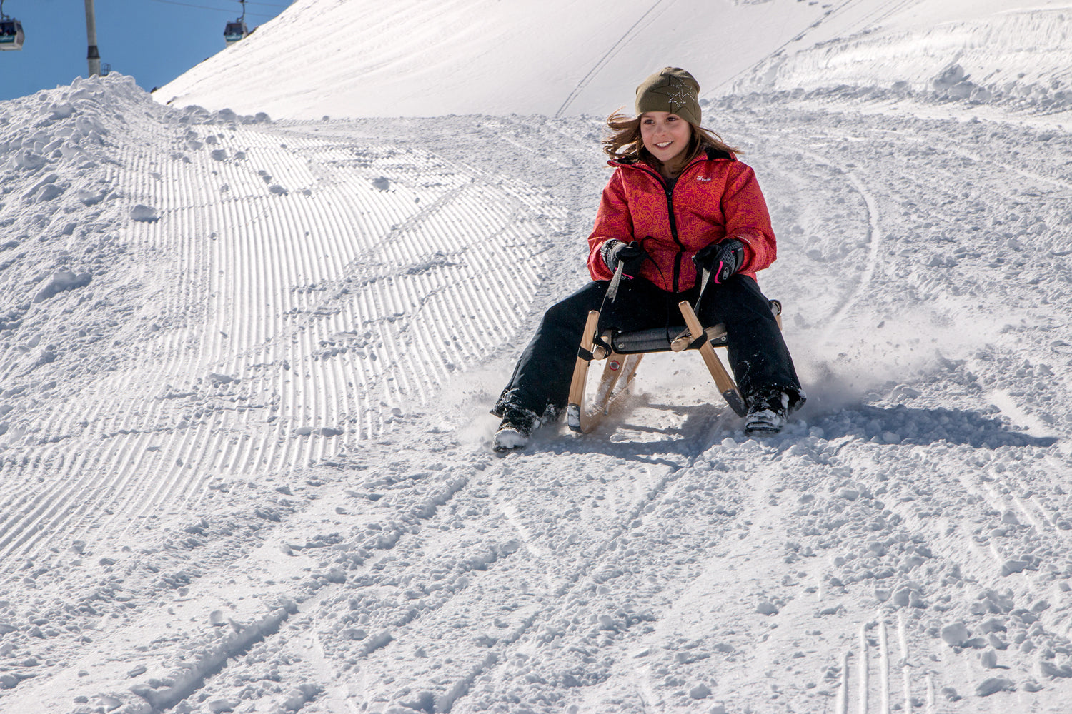 Kathrein Tourenrodel Einsitzer mit Gurtsitz (115 cm)
