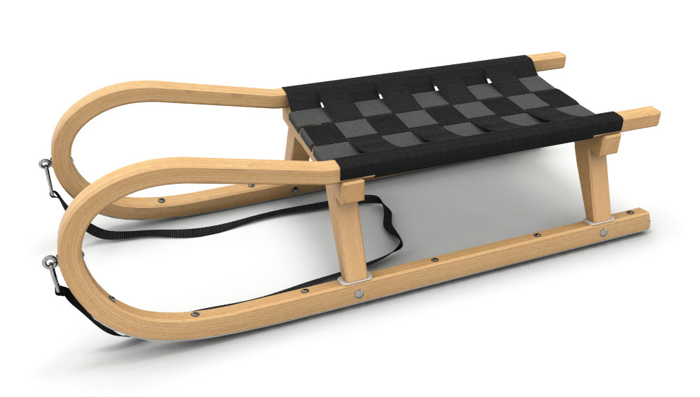 Kathrein Familienrodel Zweisitzer 110 cm schwarz/grau (schwarz/anthrazit)