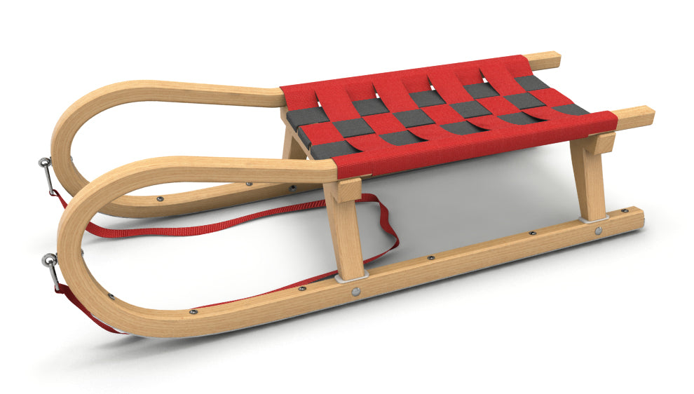 Kathrein Familienrodel Zweisitzer 110 cm schwarz/rot