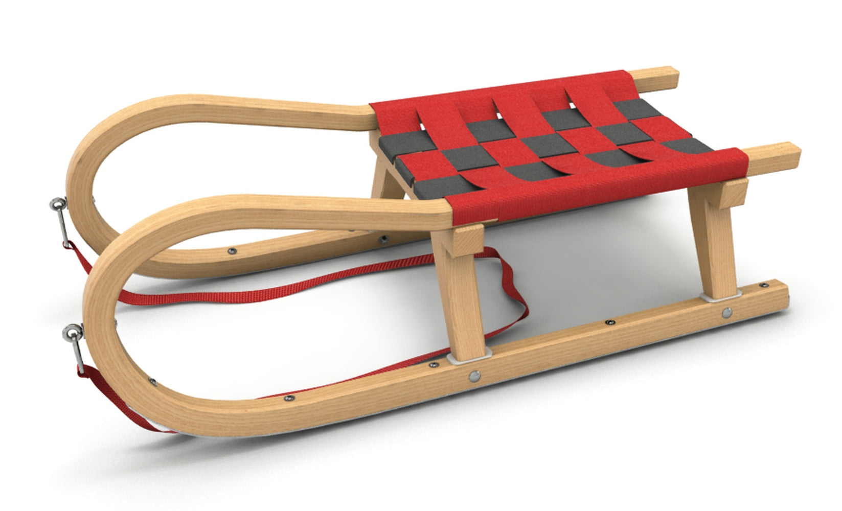 Kathrein Familienrodel Einsitzer 95 cm rot/grau