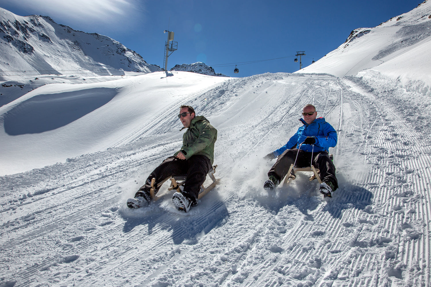 Kathrein Tourenrodel Zweisitzer mit Polstersitz (125 cm)