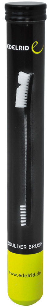 Edelrid Boulder Brush, Griff Reinigungsbürste, in schwarz/gelber Verpackung