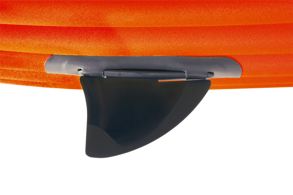 Gumotex Steuerungsblatt Finne PAD, schwarz, an Unterseite eines Bootes befestigt