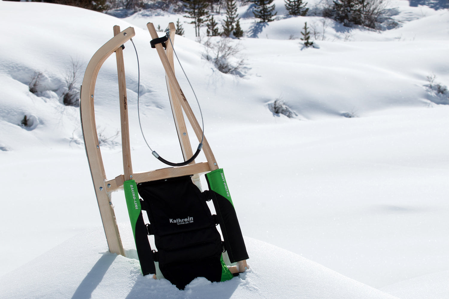 Kathrein Rennsportrodel Zweisitzer mit Polstersitz (130 cm)