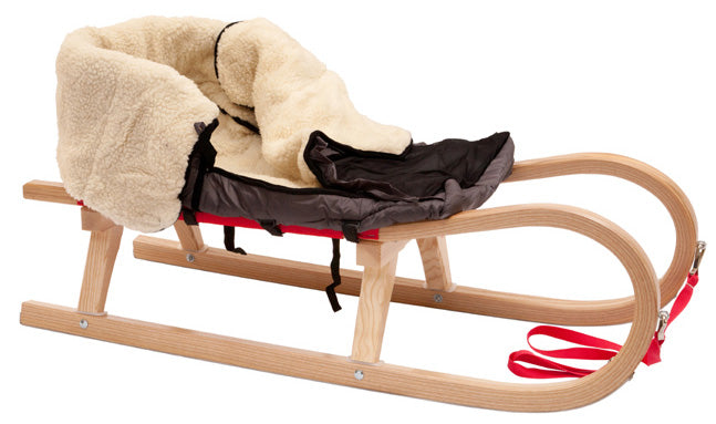 Rodel mit Kathrein Kinderfußsack mit Fell, grau