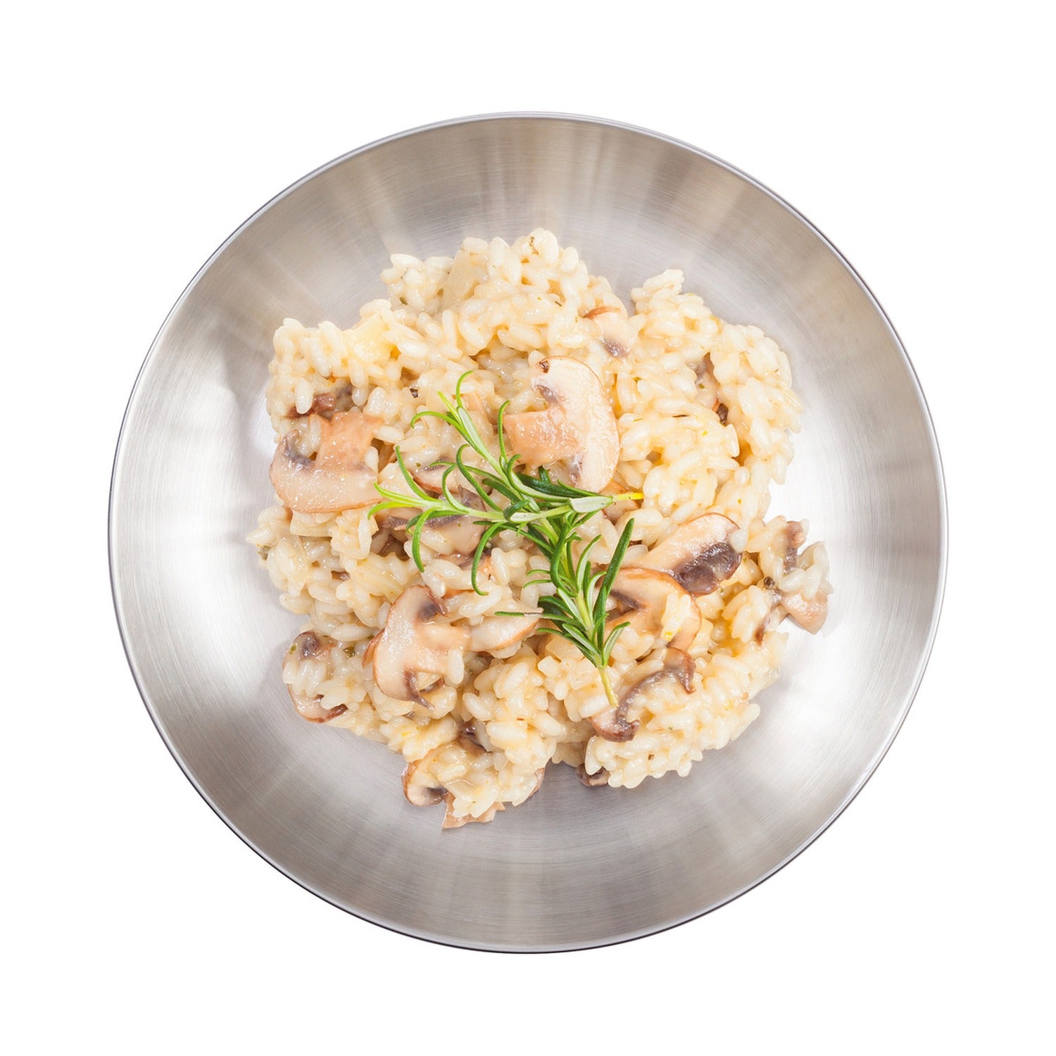 Tatonka Small Plate – kleiner Edelstahlteller für Camping & Outdoor, mit Pilzrisotto