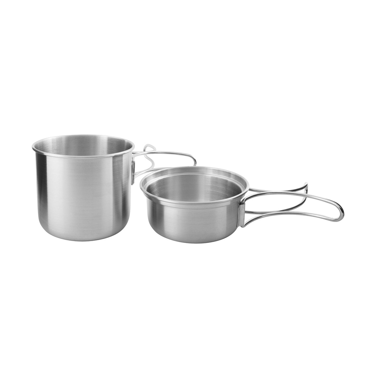 Tatonka Handle Mug 500 Set – Edelstahlbecher mit Deckel nebeneinander
