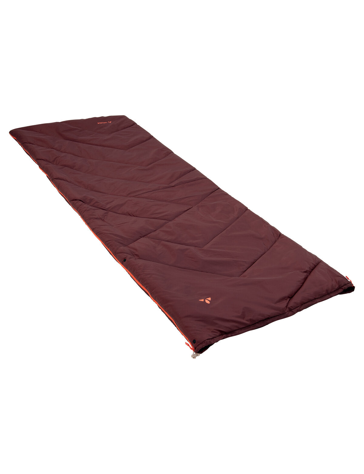 VAUDE Navajo 100 II SYN – sehr leichter Kunstfaser-Deckenschlafsack dark cherry, geschlossen, leicht schräg