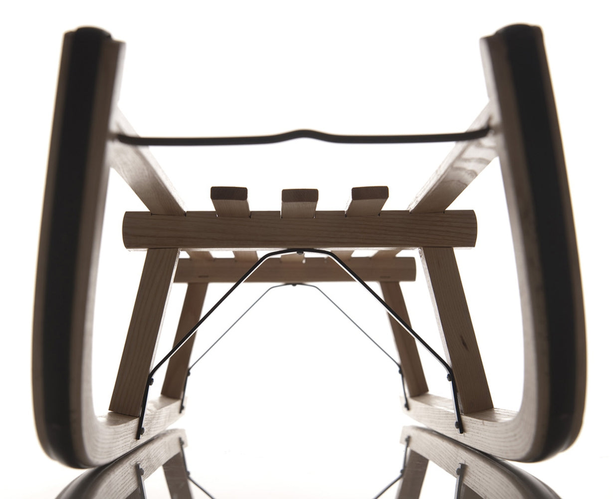 Sirch Davoser Rodel Buche Standard – Hochwertiger Holzschlitten, von vorn