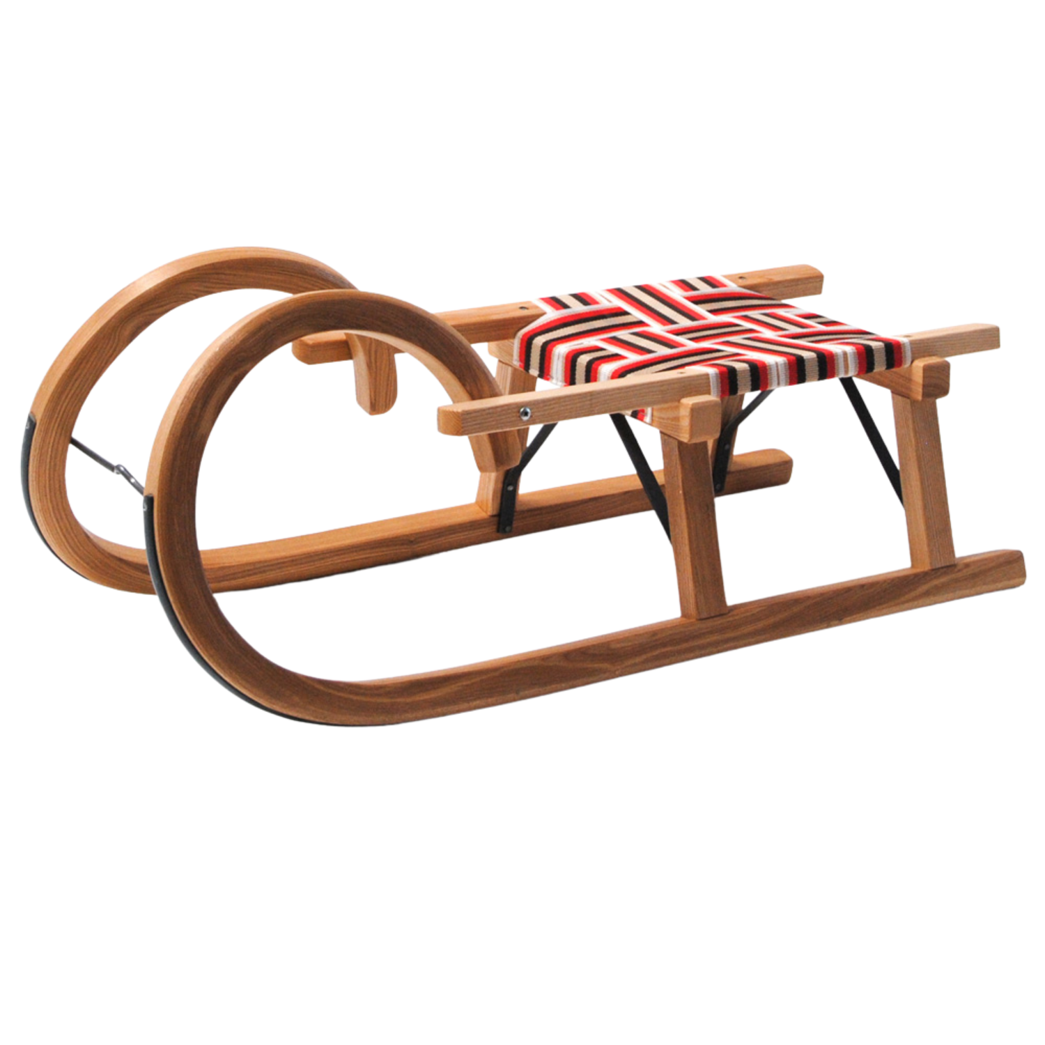 Sirch Hörnerrodel Esche Standard – Sicherer Gurtsitz & Naturholz, 85 cm, leicht schräg