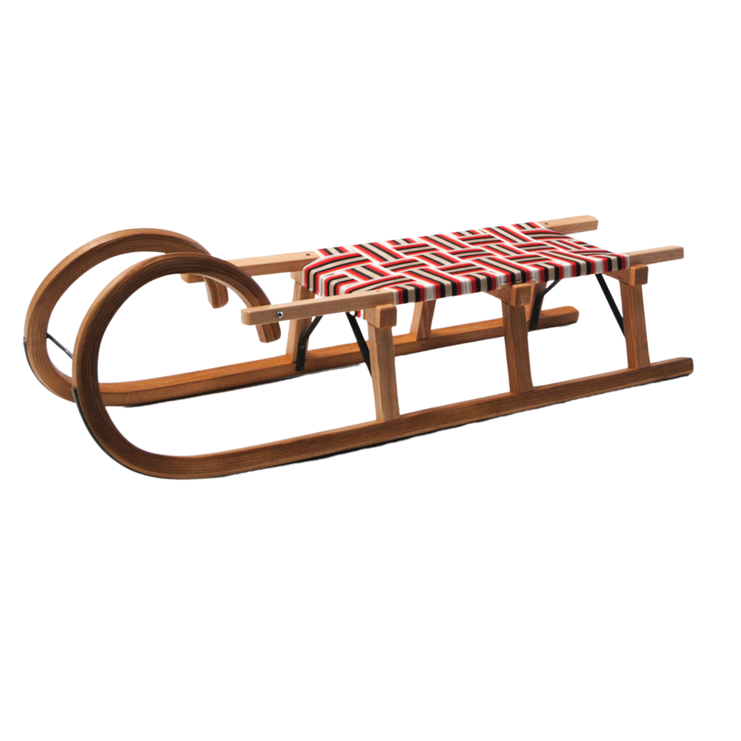 Sirch Hörnerrodel Esche Standard – Sicherer Gurtsitz & Naturholz, 115 cm, leicht schräg