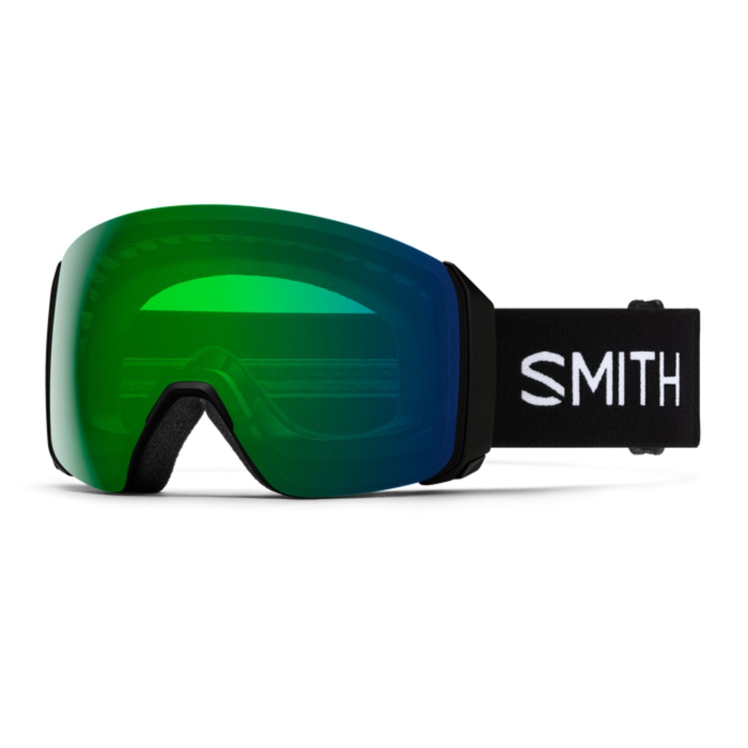 Smith 4D MAG XL Skibrille mit Wechselscheibe ChromaPop Sun Green Mirror + ChromaPop Storm Blue Sensor Mirror, leicht schräg