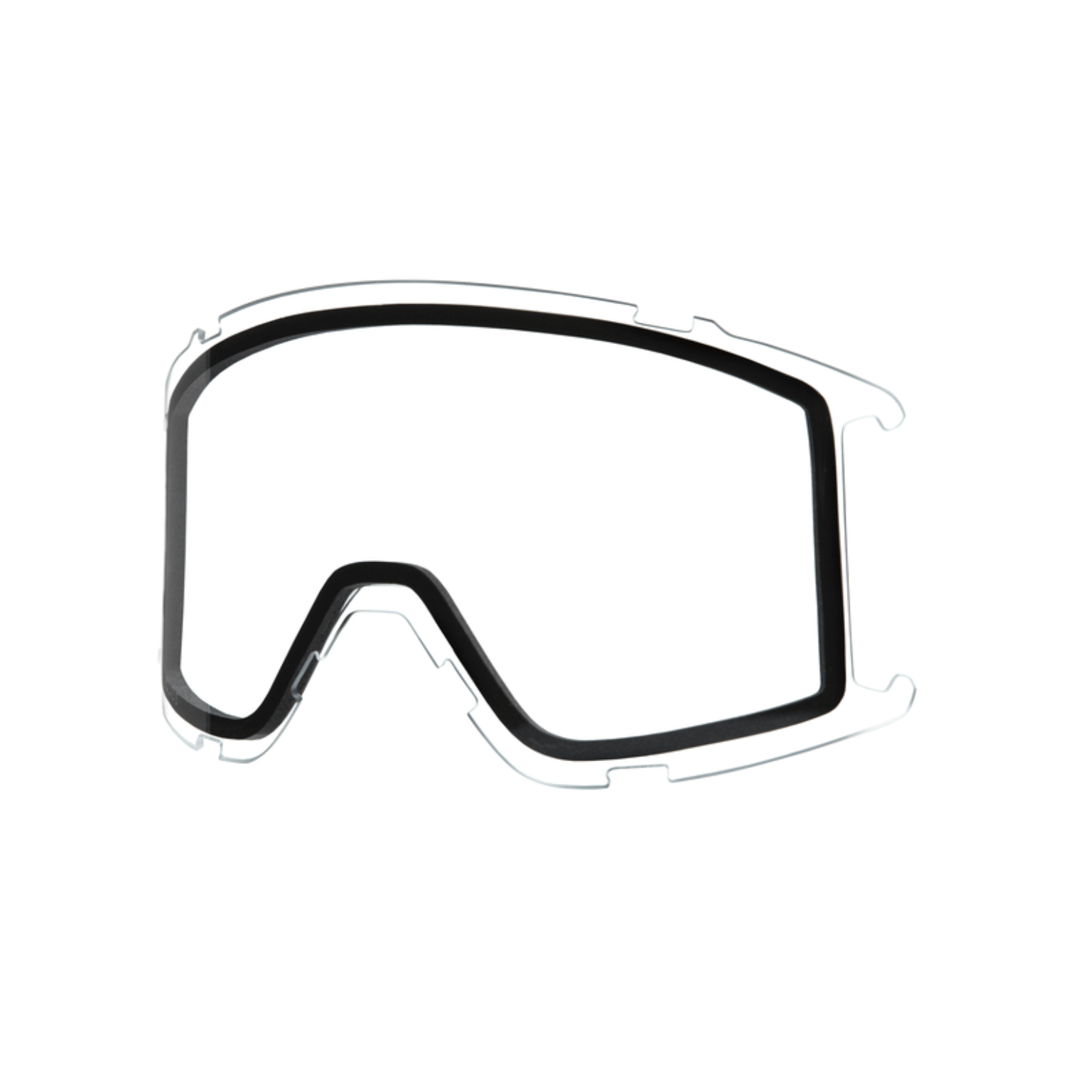 Smith SQUAD S Skibrille mit Wechselscheibe, white vapor 2021/chromapop everyday rose gold mirror + clear, Detail: Zusatzscheibe