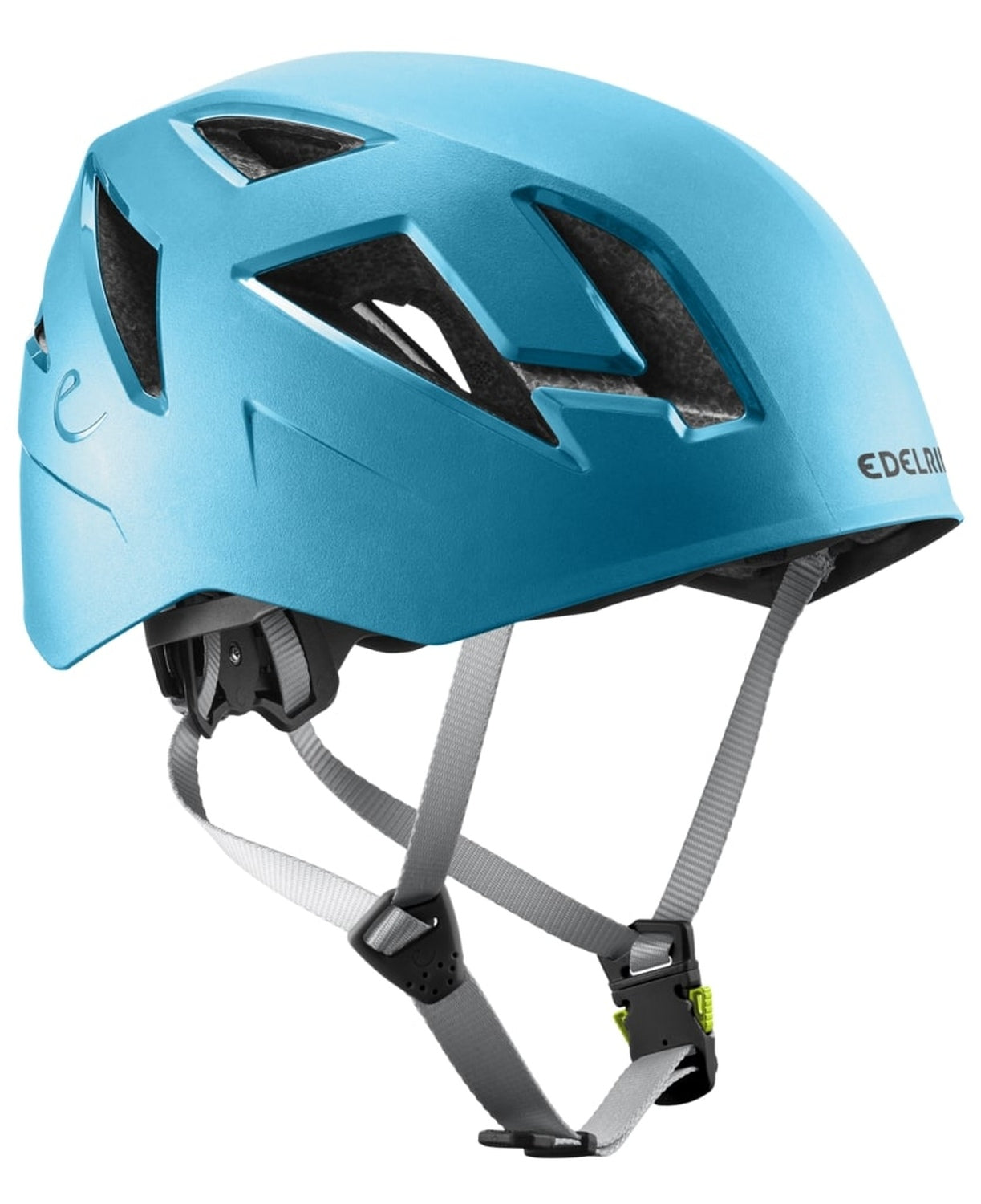 Edelrid Zodiac II - Kletterhelm in Hybridbauweise, leicht schräg, hellblau (icemint)