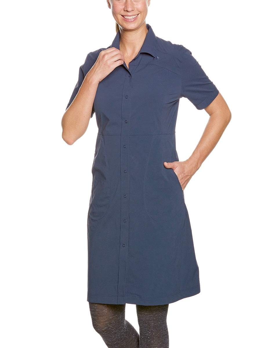 Tatonka Jorana Sommerkleid Damen, dunkelblau, Detail: von vorn