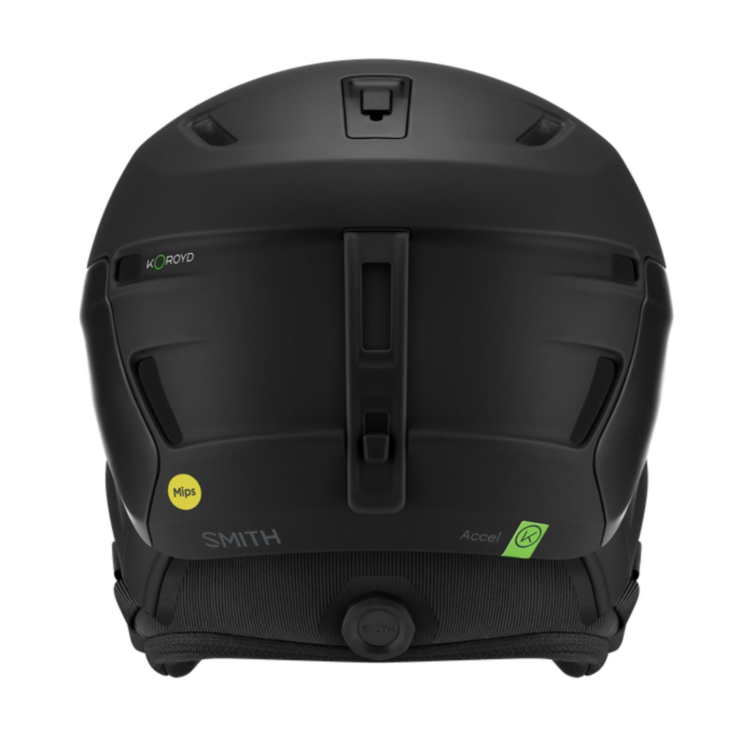 Smith Accel MIPS Skihelm, von hinten, matte black