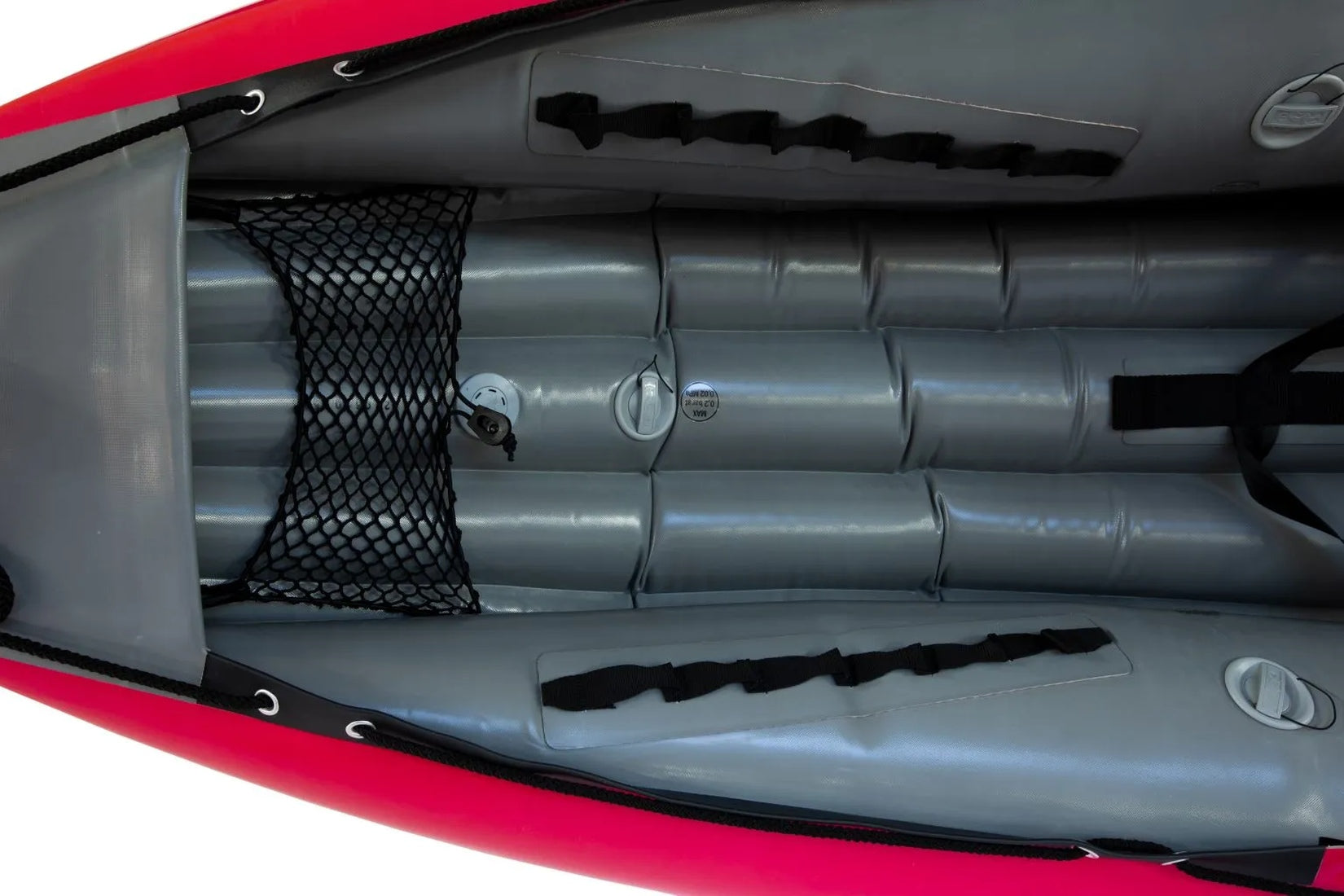 Gumotex Baraka 2+1 Personen Schlauchkanu aufblasbar, rot, Boden innen