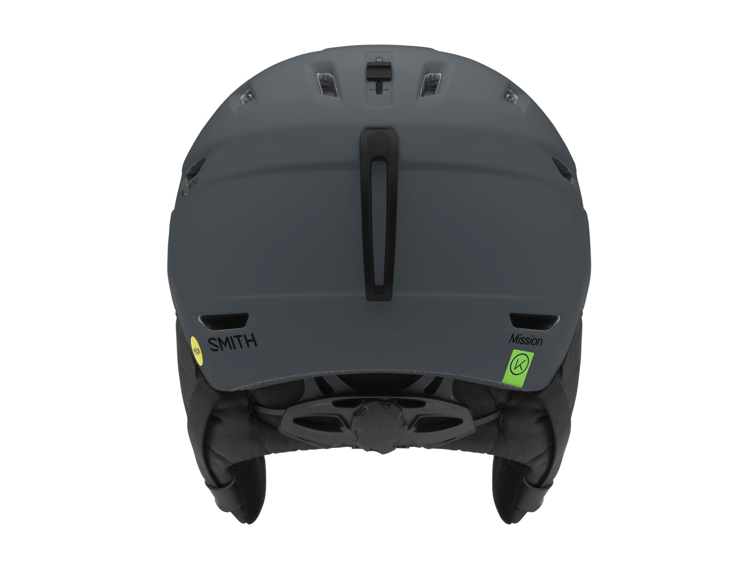 Smith MISSION MIPS Skihelm, matte slate (dunkelgrau), von hinten