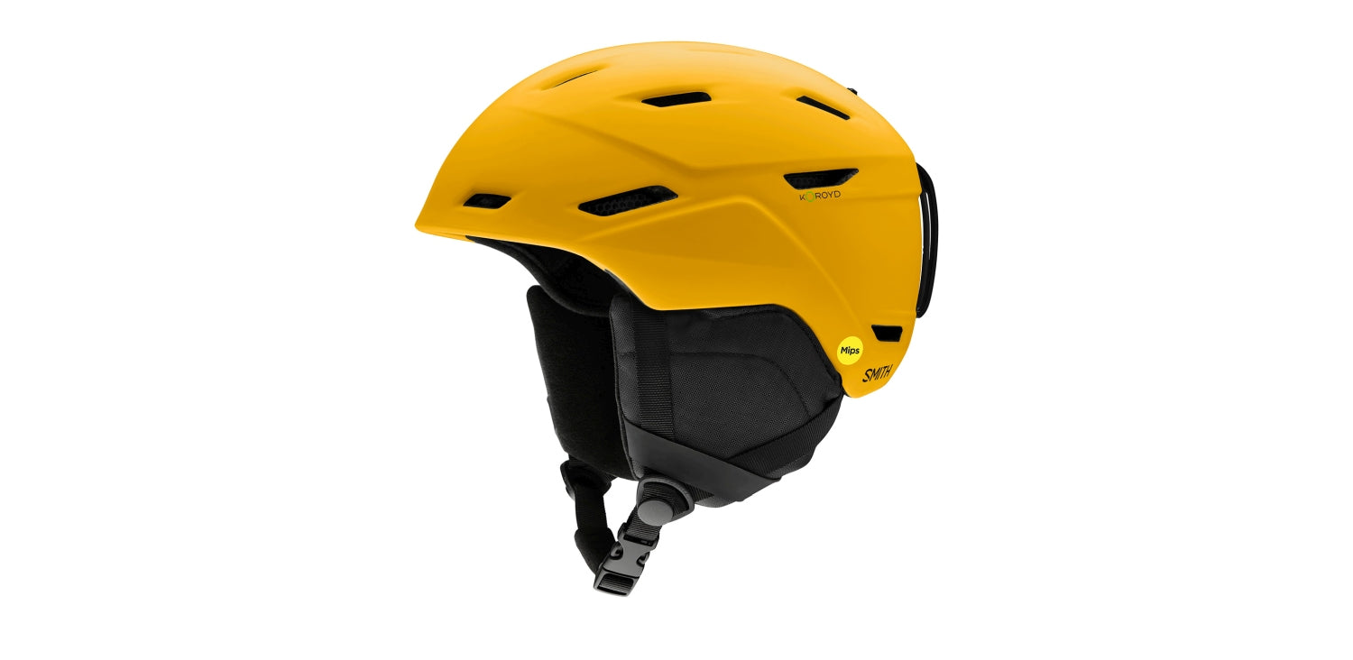 Smith MISSION MIPS Skihelm, matte gold bar 2324 (goldgelb), seitlich