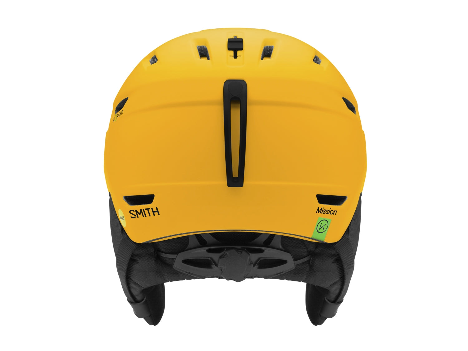 Smith MISSION MIPS Skihelm, matte gold bar 2324 (goldgelb), von hinten