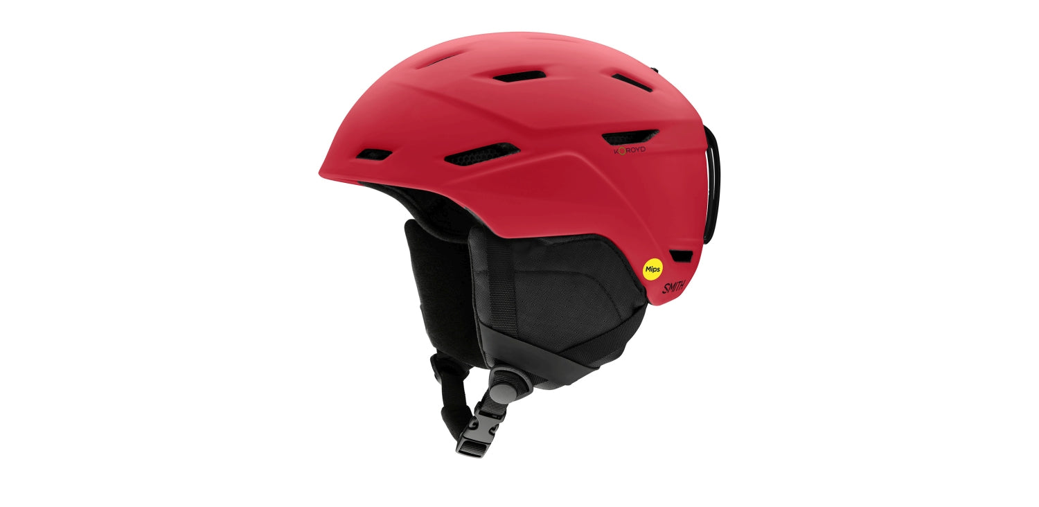 Smith MISSION MIPS Skihelm, matte chrimson 2324 (rot), seitlich