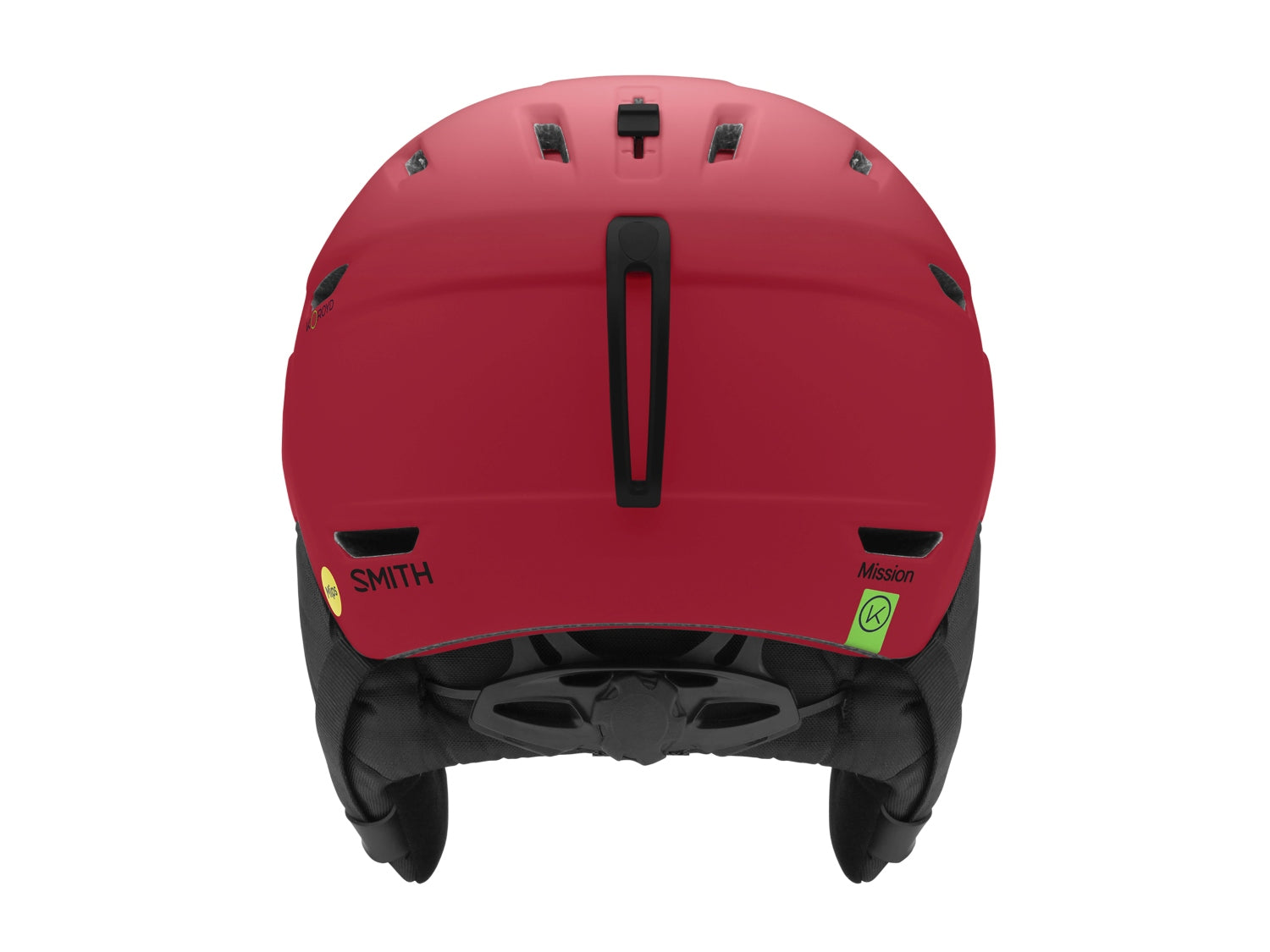Smith MISSION MIPS Skihelm, matte chrimson 2324 (rot), von hinten