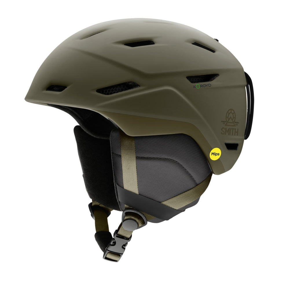 Smith MISSION MIPS Skihelm, matte forrest 2425 (dunkelgrün), seitlich
