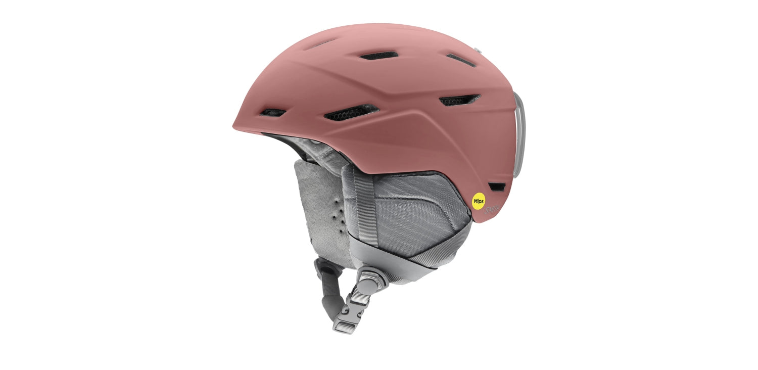 Smith MIRAGE MIPS Damen-Skihelm, seitlich, matte chalk rose