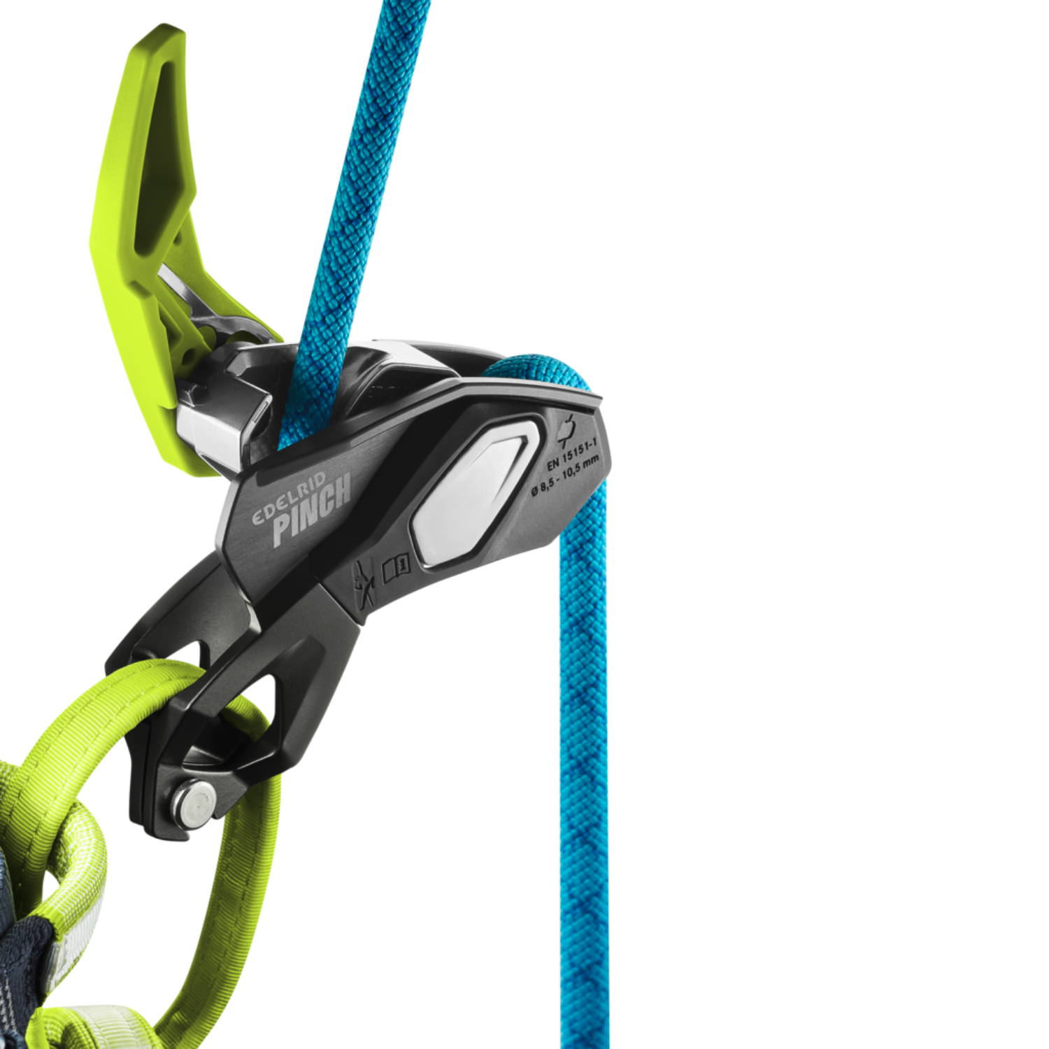 Edelrid Pinch Sicherungsgerät anthracite-oasis seitlich