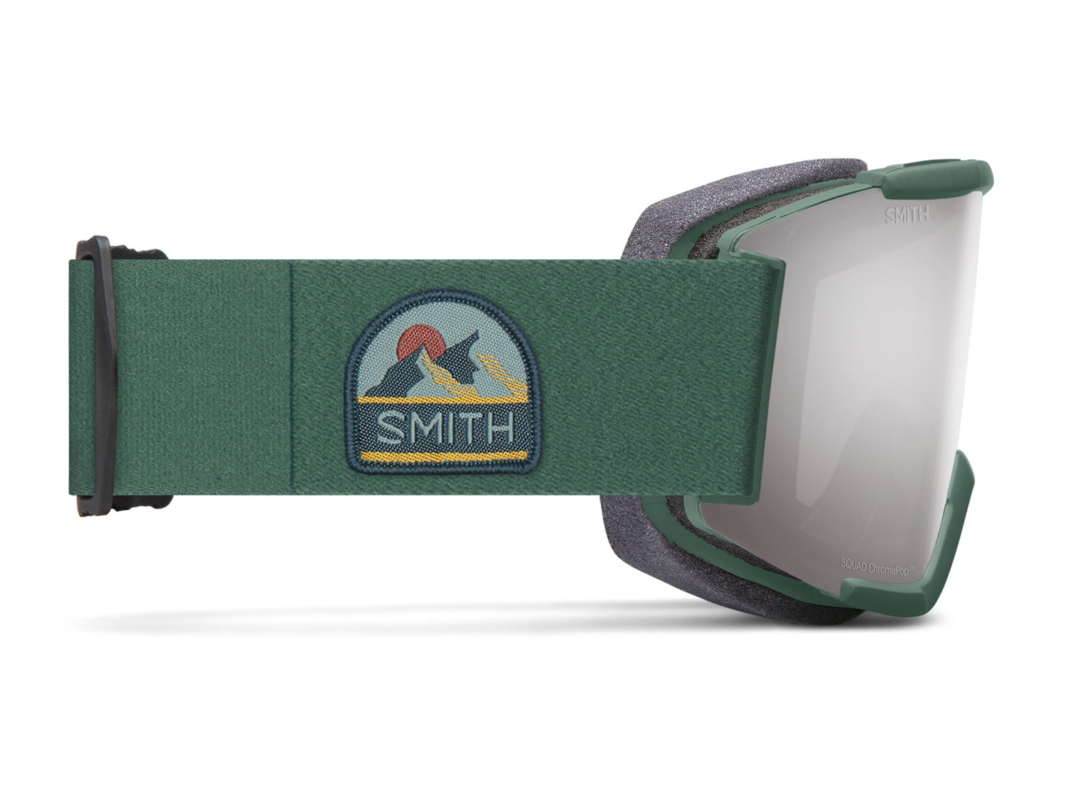 Smith SQUAD Skibrille mit Wechselscheibe, alpine green 2324/chromapop sun platinum mirror + clear, nach rechts