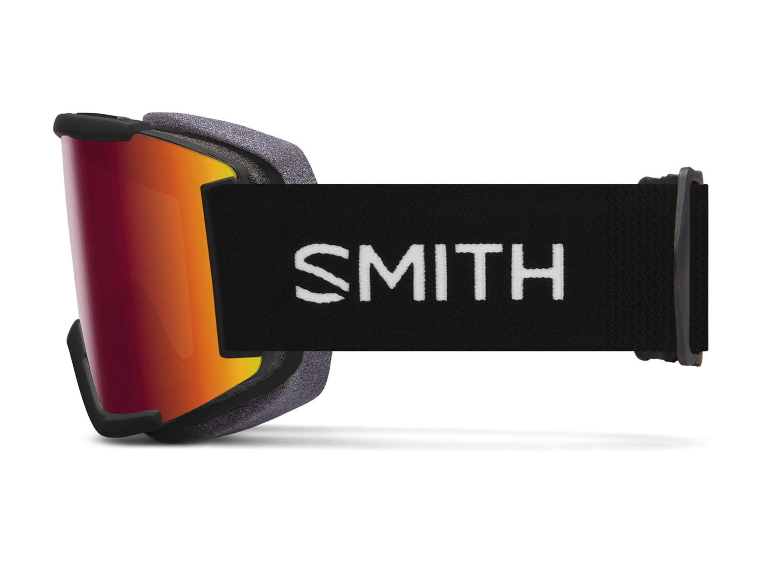 Smith SQUAD Skibrille mit Wechselscheibe, black 2021/chromapop sun red mirror + yellow, nach rechts