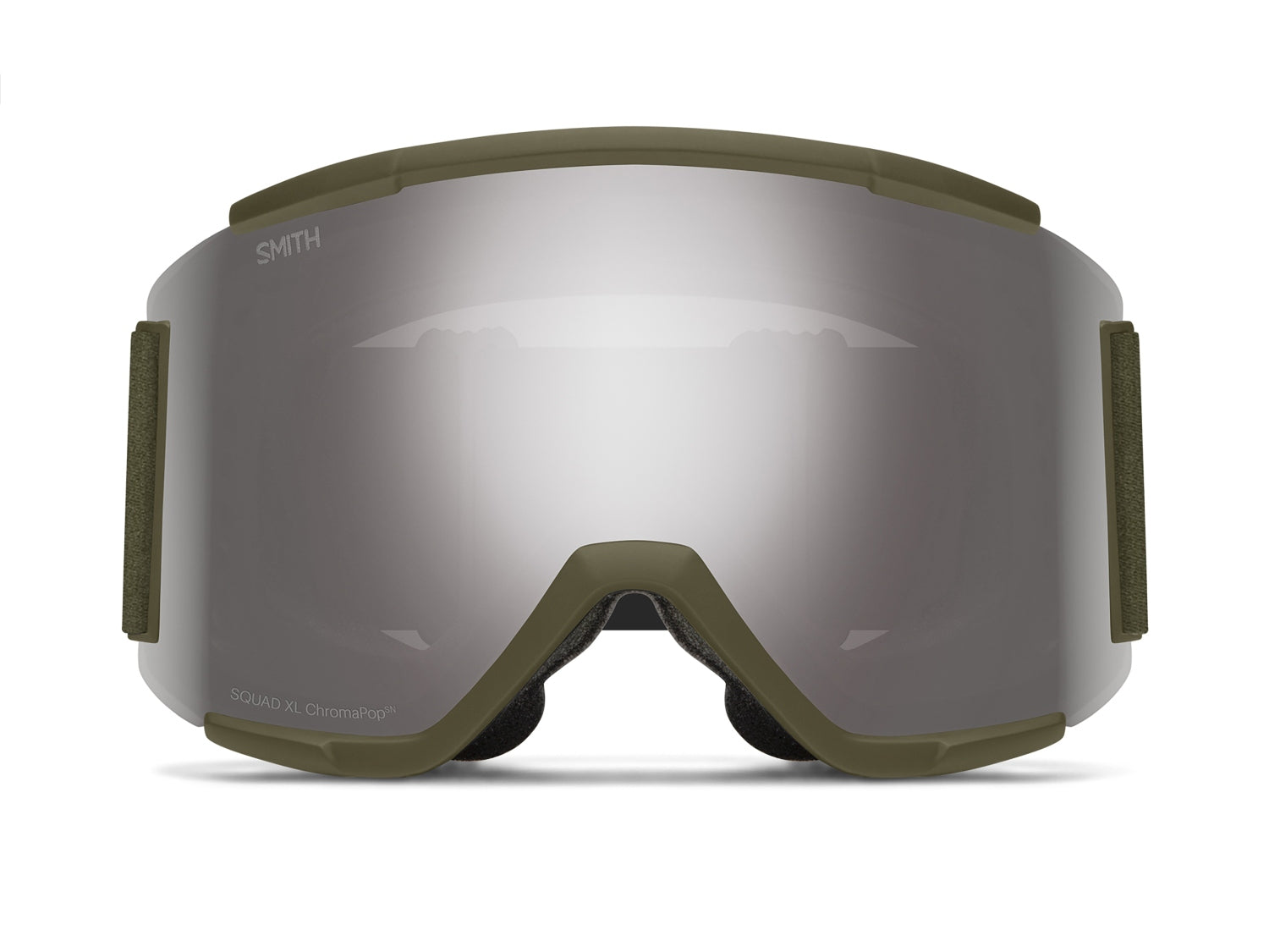 Smith SQUAD MAG Skibrille mit Wechselscheibe, forest2324/chromapop sun platinum mirror + chromapop storm yellow flash, von vorn