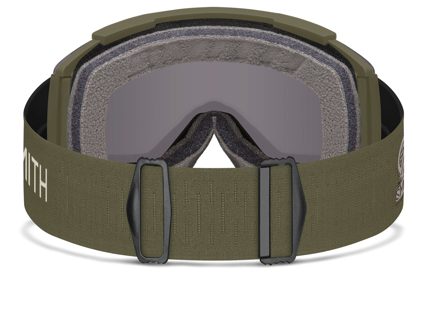 Smith SQUAD MAG Skibrille mit Wechselscheibe, forest2324/chromapop sun platinum mirror + chromapop storm yellow flash, von hinten