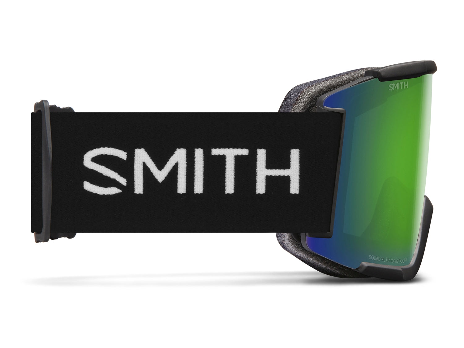 Smith SQUAD MAG Skibrille mit Wechselscheibe, black 2021/chromapop sun green mirror + chromapop storm rose flash, nach rechts
