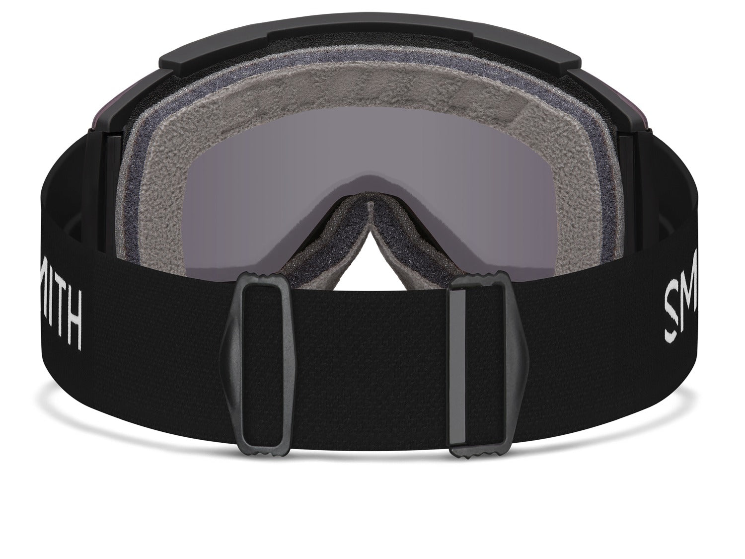 Smith SQUAD MAG Skibrille mit Wechselscheibe, black 2021/chromapop sun green mirror + chromapop storm rose flash, von hinten