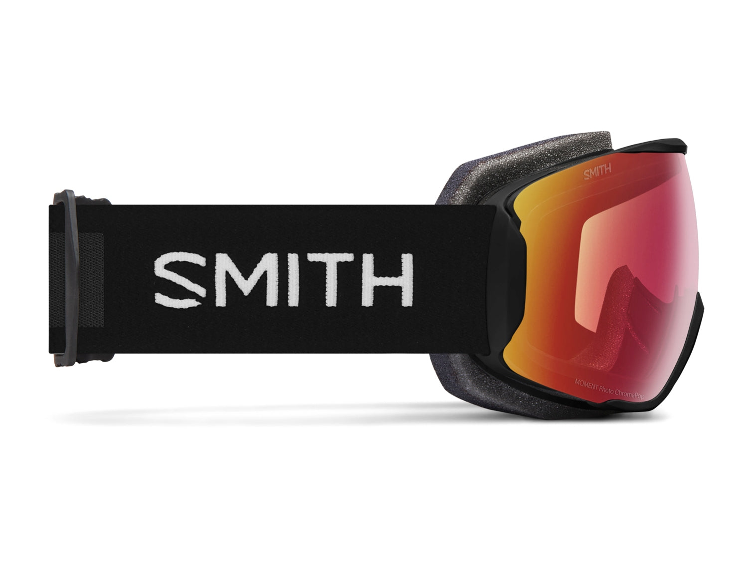 Smith MOMENT Damen-Skibrille, black 2021/chromapop photochromic red mirror, nach rechts