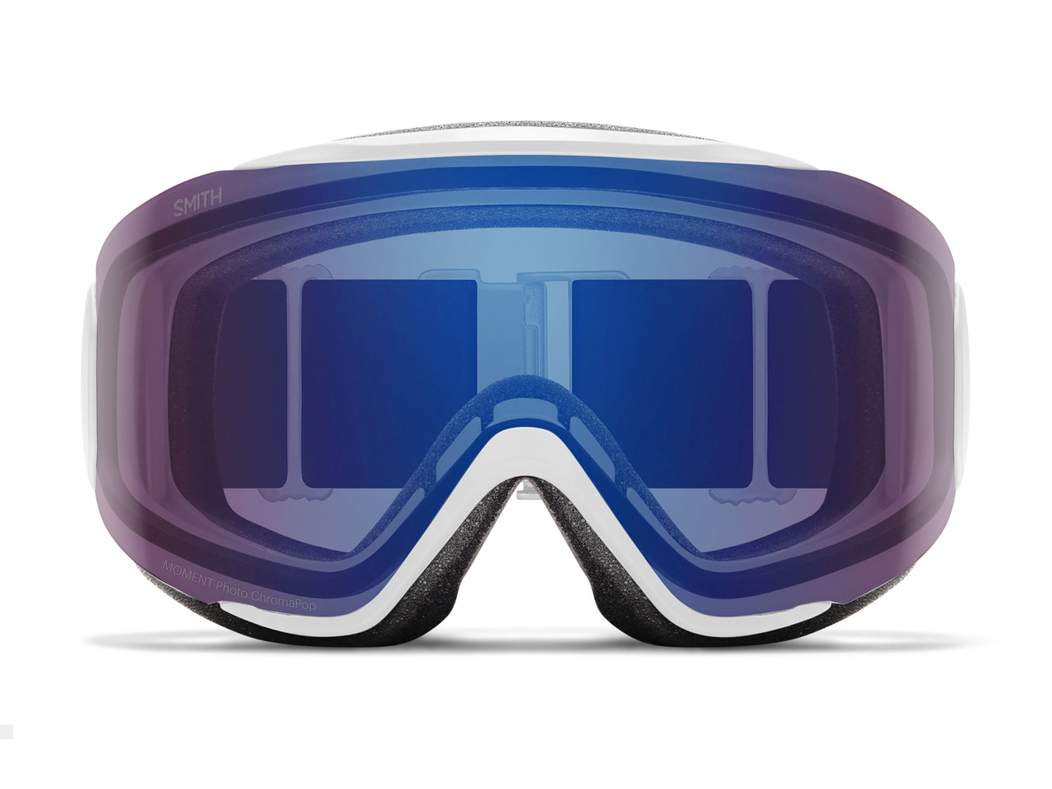 Smith MOMENT Damen-Skibrille, white vapor 2021/chromapop photochromic rose flash, lvon vorn