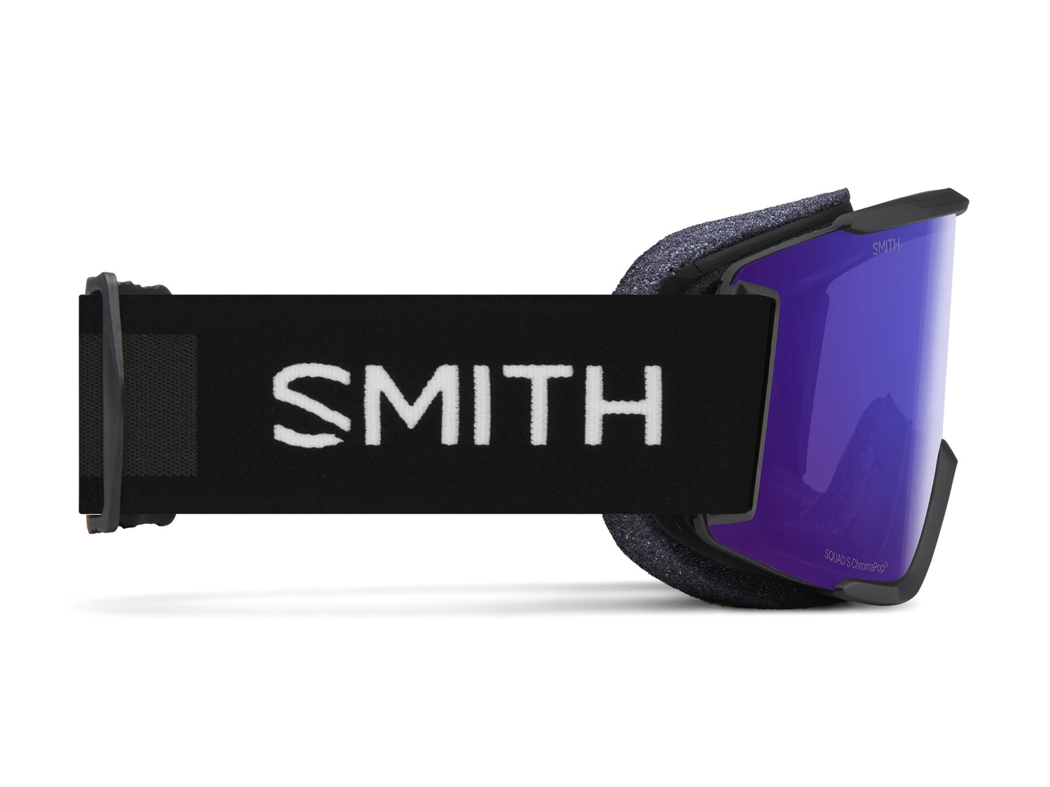 Smith SQUAD S Skibrille mit Wechselscheibe, black 2021/chromapop everyday violet mirror + clear, seitlich rechts