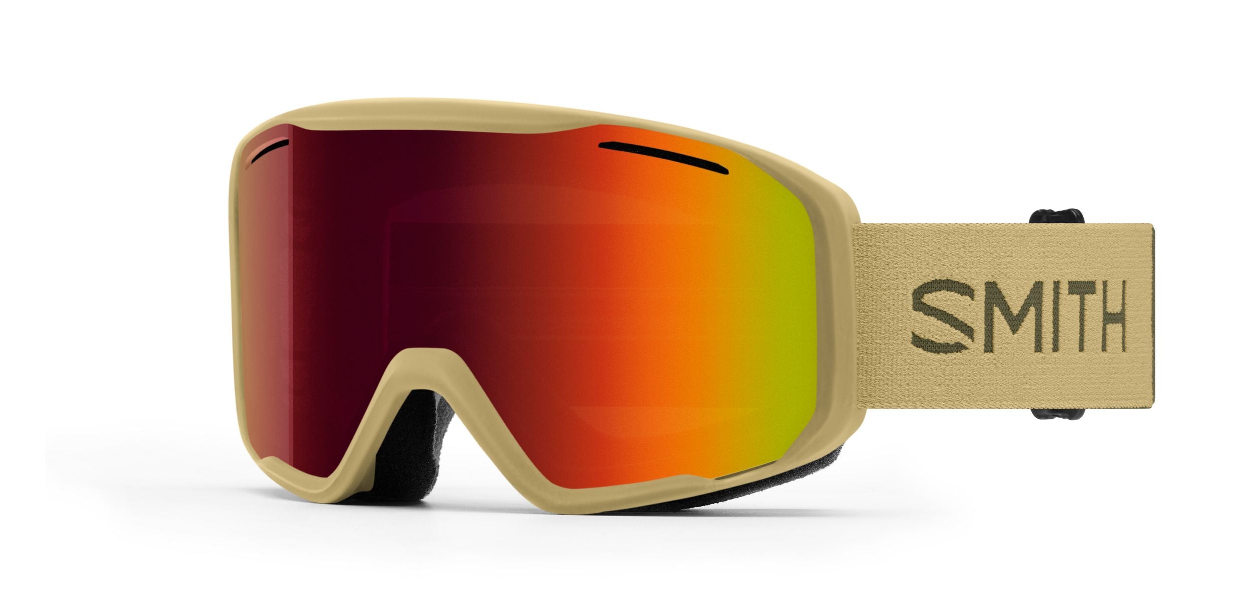 Smith BLAZER OTG Skibrille, sandstorm 2324/red solx mirror antifog, leicht schräg