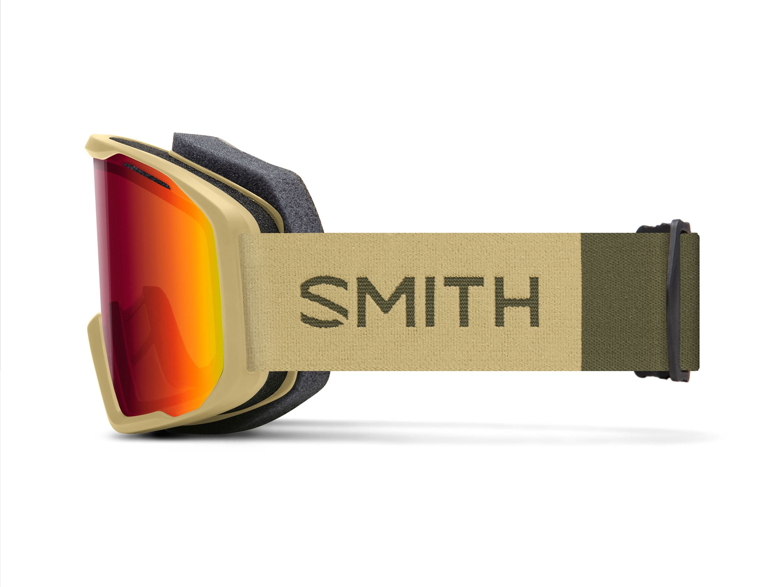 Smith BLAZER OTG Skibrille, sandstorm 2324/red solx mirror antifog, links