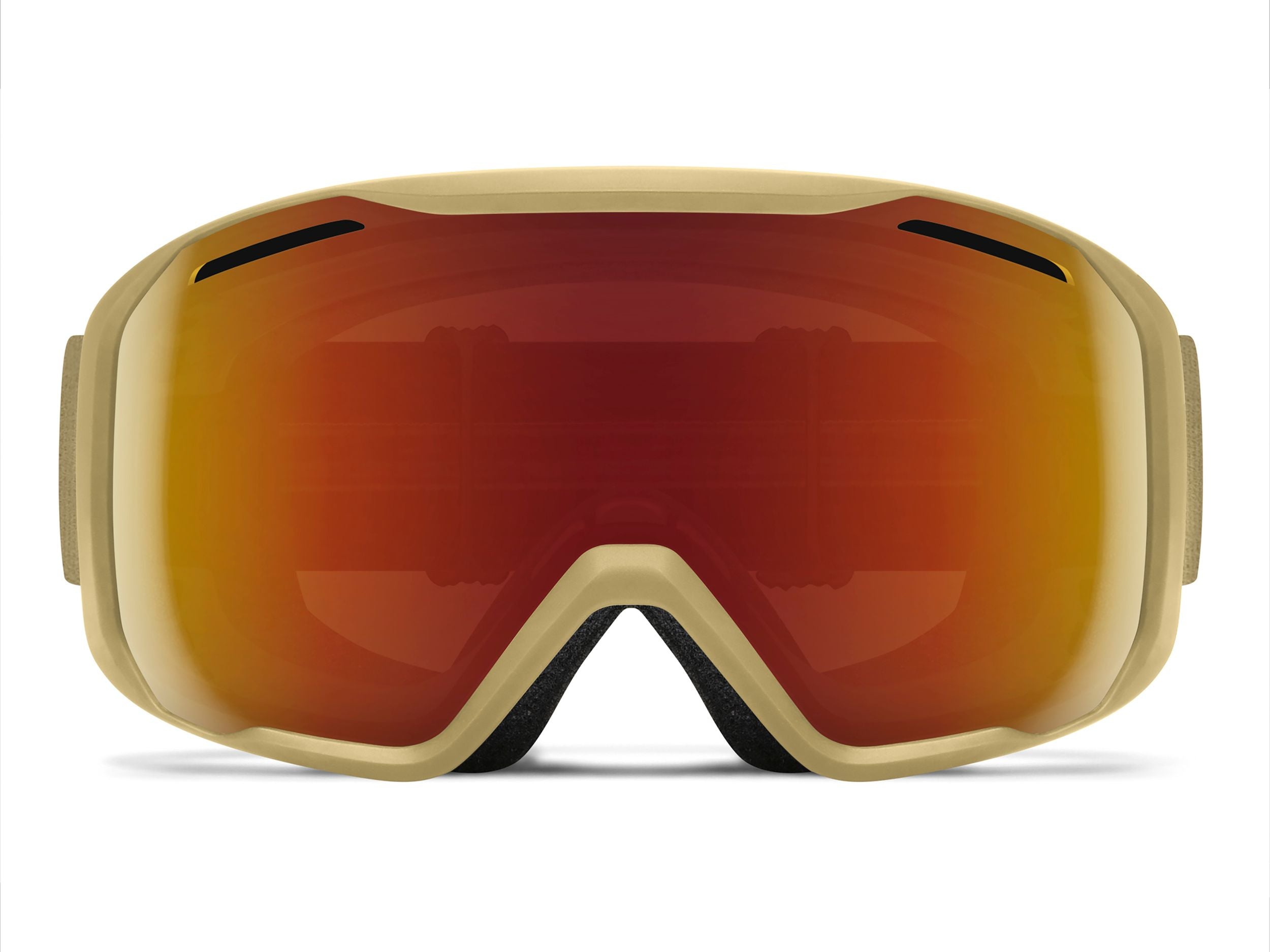 Smith BLAZER OTG Skibrille, sandstorm 2324/red solx mirror antifog, von vorn