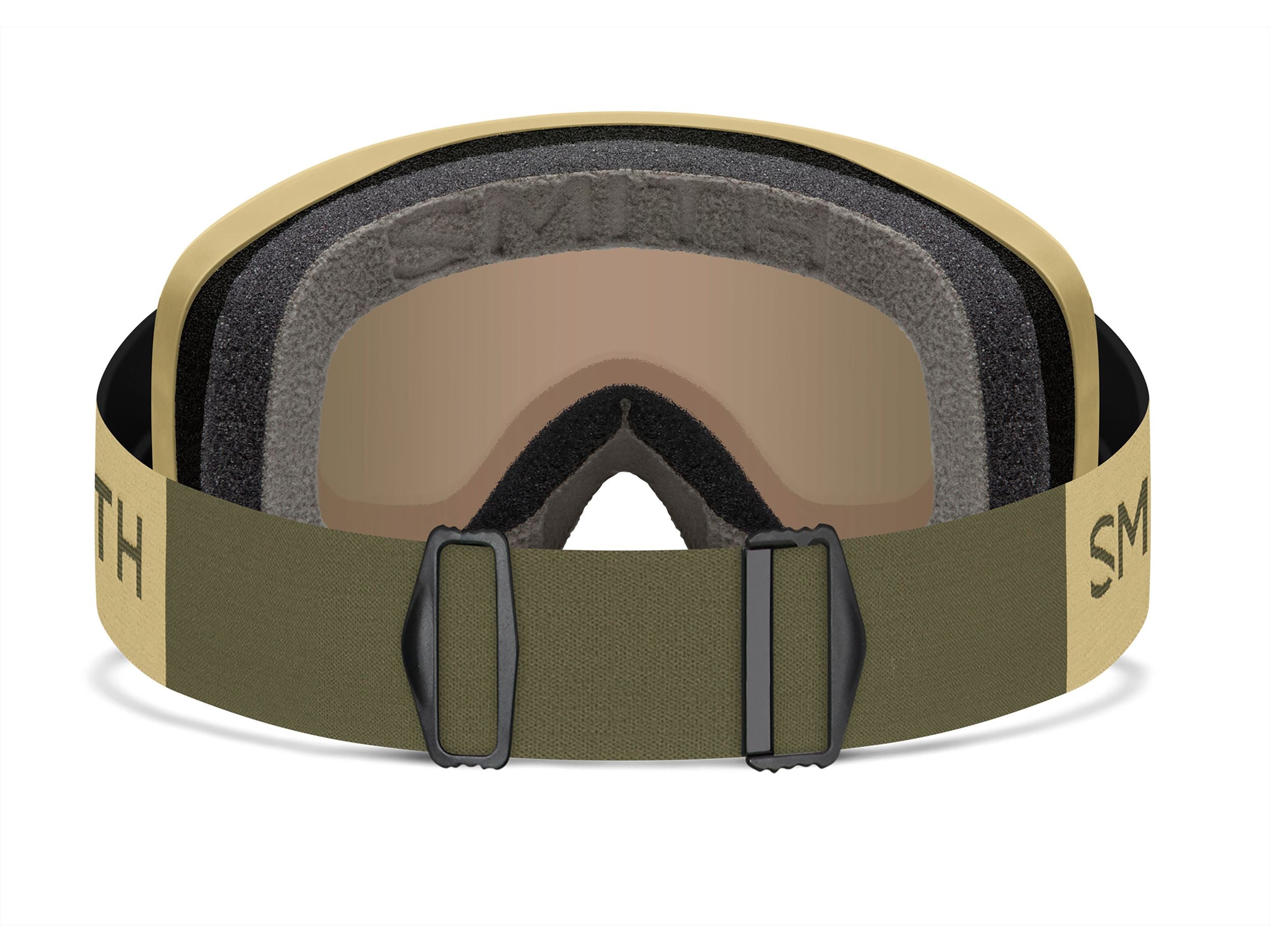 Smith BLAZER OTG Skibrille, sandstorm 2324/red solx mirror antifog, von hinten