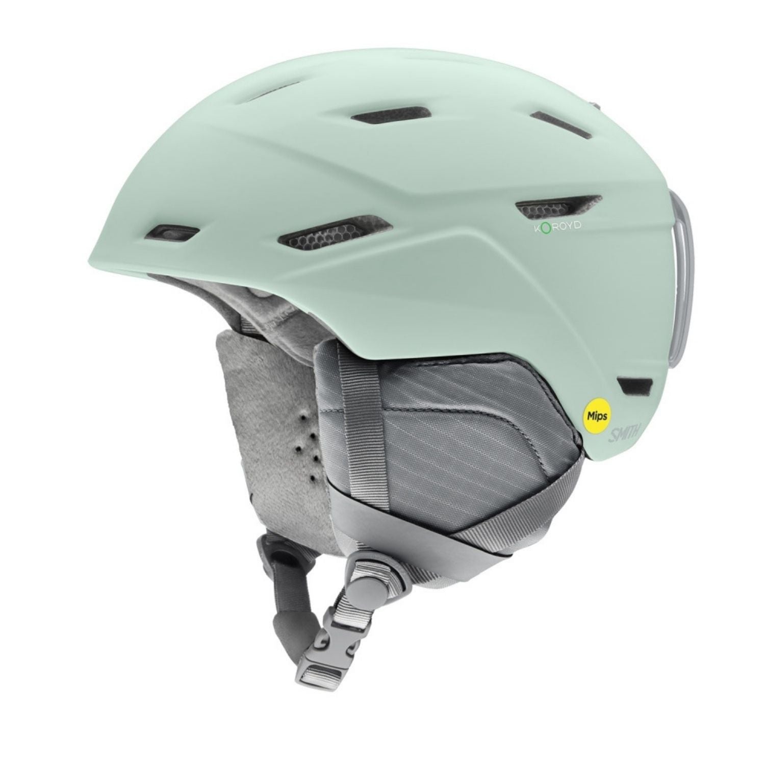 Smith MIRAGE MIPS Damen-Skihelm, seitlich, matt hellgrün (matte alpine ice)