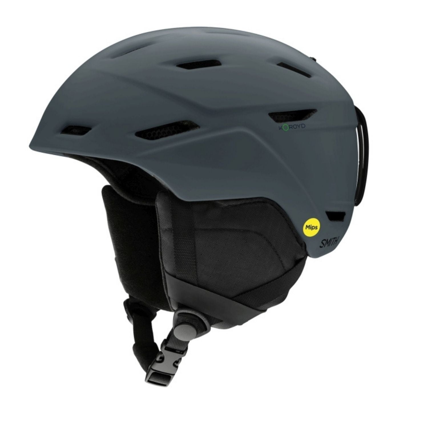Smith MISSION MIPS Skihelm, matte slate (dunkelgrau), seitlich