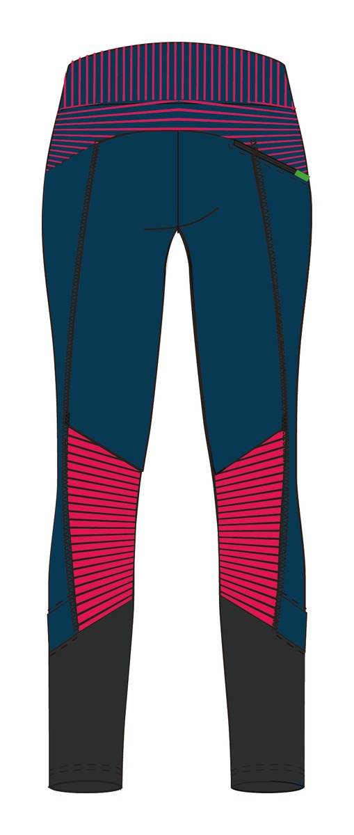 VAUDE Larice Pro Softshellhose Damen, schwarz, Detail: flexibler Einsatz Knie