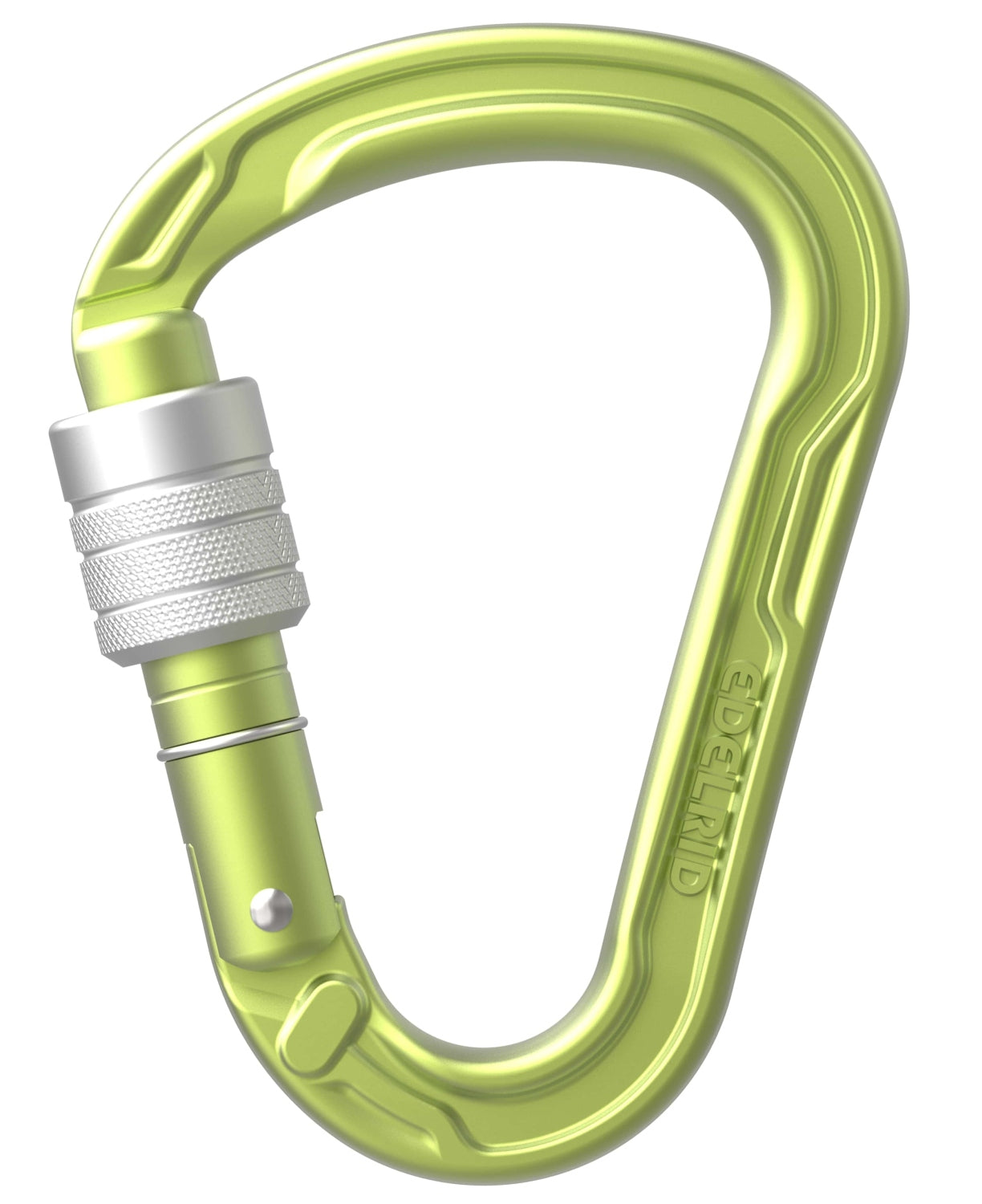 Edelrid Karabiner HMS Strike Screw II, seitlich, hellgrün (oasis)