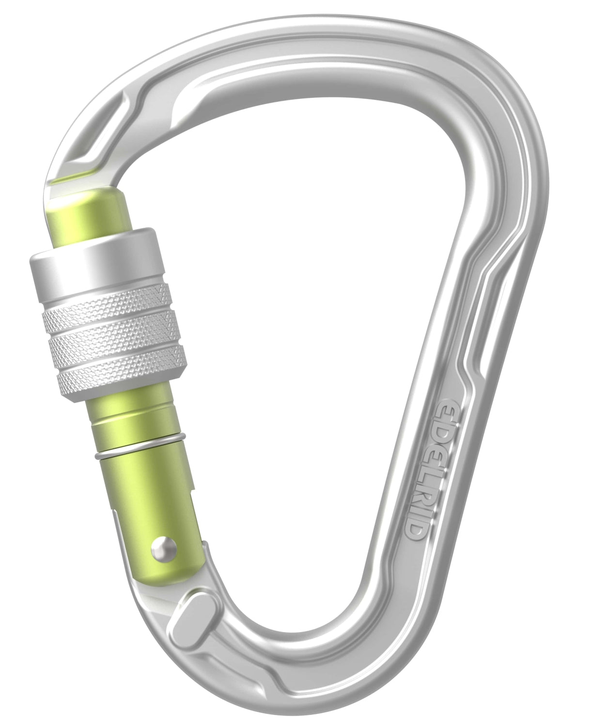 Edelrid Karabiner HMS Strike Screw II, seitlich, silber